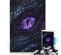 Puzzle per adulti da 1000 pezzi Occhio di Drago Elettrico - Potere Dark Fantasy, Gioco Pratico, Tempo Libero per le Vacanze a Casa, Rafforza l'Amore tra le Coppie 38x26cm