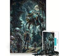 Puzzle per adulti da 1000 pezzi "Oltre le frontiere aliene",taglio premium,divertente gioco per allenare la mente,rilassante,regalo di compleanno (38x26cm)