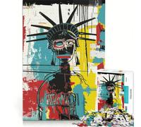 Puzzle per adulti da 1000 pezzi originale Statua della Libertà in stile Pop Art gioco rompicapo interazione genitore-figlio rafforza l'amore tra le coppie 38x26cm