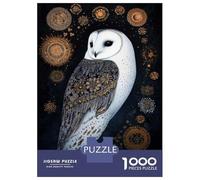 Puzzle Per Adulti Da 1000 Pezzi Ornate Owl with Golden Celestial Ornaments Puzzle Gioco Rompicapo Per Divertimento in Famiglia Interazione Genitore-figlio 70x50cm/1000pcs