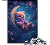 Puzzle per adulti da 1000 pezzi, orsacchiotto che dorme in modo difficile, rompicapo per decorazioni murali, regali unici per compleanno e Natale per bambini dai 14 anni (dimensioni 26x38cm)