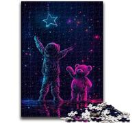 Puzzle per adulti da 1000 pezzi, orsacchiotto e bambina, antistress, sfida difficile, ogni pezzo è unico, gioco divertente e stimolante per tutta la famiglia, 50x75cm