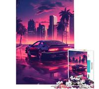 Puzzle per adulti da 1000 pezzi "Outrun Midnight City" difficile e stimolante regalo per donne giocattolo decorativo da parete per maggiori di 14 anni (38x26cm)