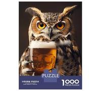 Puzzle Per Adulti Da 1000 Pezzi Owl Beer Puzzle Per Adulti Giochi Rilassanti Difficili Ottimo Regalo Per I Giocatori 52x38cm/1000pcs