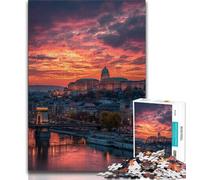 Puzzle per adulti da 1000 pezzi, paesaggio al tramonto, aiuta il cervello a esercitare i giocattoli avvincenti per coltivare la pazienza, regalo per compleanni (38x26cm)