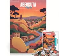 Puzzle per adulti da 1000 pezzi, paesaggio al tramonto di Abeokuta, Nigeria, gioco rompicapo, difficile, ideale come regalo per tutta la famiglia 38x52cm