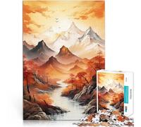 Puzzle per adulti da 1000 pezzi “ Paesaggio autunnale delle montagne” Fatto di carta,per età pari o superiore a 14 anni Attività per famiglie È ideale come regalo per tutta la famiglia。