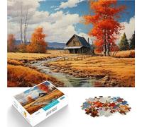 Puzzle per adulti da 1000 pezzi Paesaggio autunnale Fatto di legno,Adatto a partire dai 14 anni Giocattolo sfida Regali di gioco di Natale。misurare:50x75cm/19.68x29.52pollice