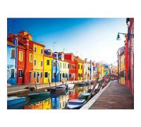 Puzzle Per Adulti Da 1000 Pezzi Paesaggio Brillante Colorato Venezia Isola Di Burano Decorazione Della Parete Di Casa Gioco Per Famiglie