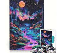 Puzzle per adulti da 1000 pezzi paesaggio cosmico psichedelico giocattolo educativo ideale per passare il tempo durante le vacanze regalo di compleanno regalo 38x52cm