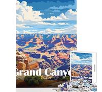 Puzzle per adulti da 1000 pezzi,paesaggio del Grand Canyon,giocattolo,decorazione da parete,opera d'arte,regalo,gioco educativo con poster abbinato e quiz,dimensioni foglio 38x52cm