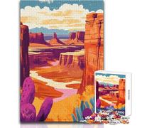 Puzzle per adulti da 1000 pezzi,paesaggio del selvaggio West americano,canyon,gioco educativo per famiglie,attività per famiglie,regalo per compleanni,dimensioni 50x75cm