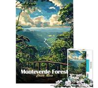 Puzzle per adulti da 1000 pezzi paesaggio della foresta di Monteverde Costa Rica Un gioco rilassante divertente e spiritoso ideale come regalo di compleanno (Dimensioni 38x52cm)
