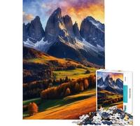 Puzzle per adulti da 1000 pezzi paesaggio delle Dolomiti a Paternkofel puzzle antistress da 1000 pezzi ideale per le vacanze in casa per passare il tempo in famiglia e per serate di gioco (38x26cm)