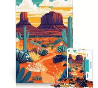 Puzzle per adulti da 1000 pezzi,paesaggio desertico di Monument Valley,Arizona,con bordi precisi Gioco divertente e rilassante,ideale per compleanni (50x75cm)