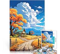 Puzzle per adulti da 1000 pezzi Paesaggio di campagna dorata Fatto di cartone per e da 14 anni in su per il gioco educativo sfida giocattolo Regalo per i compleanni misurare：26x38cm