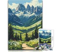 Puzzle per adulti da 1000 pezzi Paesaggio di montagna con sentiero escursionistico Giochi rilassanti Vacanza a casa Uccidere il tempo Regali di Babbo Natale segreto Dimensioni 50x75cm