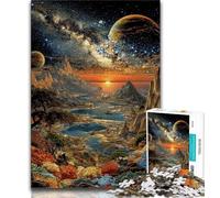Puzzle per adulti da 1000 pezzi, paesaggio fantasy, ammazza il tempo durante le vacanze, rafforza l'amore tra coppie dai 14 anni in su, 38x26cm