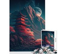 Puzzle per adulti da 1000 pezzi paesaggio giapponese giocattoli antistress ottimo regalo per gioco educativo lista dei desideri con Babbo Natale dimensioni 38x26cm