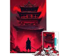 Puzzle per adulti da 1000 pezzi paesaggio giapponese samurai giocattolo decorativo da parete migliora la memoria regalo di compleanno regali (38x52cm)