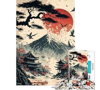 Puzzle per adulti da 1000 pezzi paesaggio giapponese vintage difficile e stimolante gioco educativo e rilassante per ragazzi dai 14 anni in su (38x52cm)