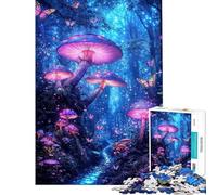 Puzzle per adulti da 1000 pezzi Paesaggio incantato di funghi e legno gioco interattivo sfida impegnativa ideale come regalo per tutta la famiglia (dimensioni 38x26cm)