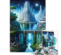 Puzzle per adulti da 1000 pezzi paesaggio incantato puzzle artistico per ragazzi ideale per passare il tempo in casa durante le vacanze gioco di sfida unico 50x75cm