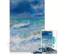 Puzzle per adulti da 1000 pezzi,paesaggio marino di Auguste Renoir,gioco di squadra,sfida mentale,momento di relax e divertimento,decorazione natalizia per la casa (38x26cm)