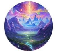 Puzzle per adulti da 1000 pezzi, paesaggio montano colorato, attività educativa per lo sviluppo delle abilità cognitive (67,5x67,5 cm)