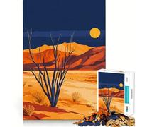 Puzzle per adulti da 1000 pezzi,paesaggio notturno del deserto della Valle della Morte,ideale per decorazioni,rompicapo,regalo divertente per il tempo libero,regalo di compleanno o hobby (50x75cm)
