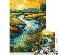 Puzzle per adulti da 1000 pezzi paesaggio onirico del prato gioco impossibile sfida difficile giocattolo educativo per migliorare l'amore tra le coppie (50x75cm)