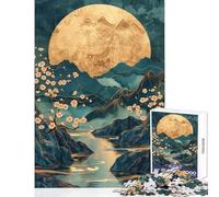 Puzzle per adulti da 1000 pezzi,paesaggio Sakura,giocattoli antistress Kintsugi,ottimi regali e giocattoli,giochi rilassanti,allena il cervello e le mani,dimensioni 38x52cm