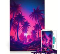 Puzzle per adulti da 1000 pezzi, paesaggio tropicale retrò da sogno, taglio preciso, gioco cognitivo, giocattolo per il relax, decorazione natalizia da parete (38x26cm)