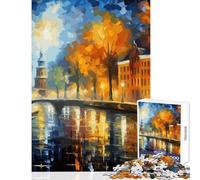 Puzzle per adulti da 1000 pezzi paesaggio urbano all'alba giocattoli educativi idee regalo per giochi educativi che migliorano l'amore tra coppie dimensioni 38x26cm