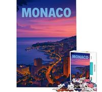 Puzzle per adulti da 1000 pezzi Paesaggio urbano di Monaco al crepuscolo gioco interattivo gioco intellettuale regalo per donne e uomini antistress (dimensioni 50x75cm)