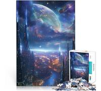 Puzzle per adulti da 1000 pezzi Paesaggio urbano interstellare Fatto di cartone da 14 anni in su Giochi rilassanti Migliorare l'amore tra le coppie misurare:26x38cm/10.24 x 14.96pollice