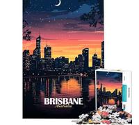 Puzzle per adulti da 1000 pezzi paesaggio urbano notturno di Brisbane Australia Gioco educativo e stimolante ideale per il relax e il miglioramento della memoria Regalo perfetto per compleanno