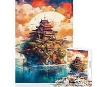Puzzle per adulti da 1000 pezzi,Pagode,Isola,Decorazione per la casa,Giocattoli,Idee regalo,Gioco rompicapo,Migliora l'amore tra coppie,dimensioni 50x75cm