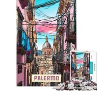 Puzzle per adulti da 1000 pezzi Palermo gioco educativo rompicapo regalo di compleanno (dimensioni 38x52cm)