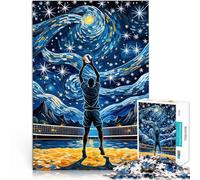 Puzzle per adulti da 1000 pezzi Pallavolo Notte Stellata ,per età pari o superiore a 14 anni Ogni pezzo è unico - Gioco divertente e stimolante per tutta la famiglia regalo di compleanno。