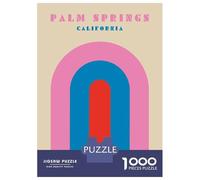 Puzzle Per Adulti Da 1000 Pezzi Palm Springs California Retro Art Puzzle Per Adulti Gioco Rompicapo Migliora La Memoria Divertimento Attività A Casa, 70x50cm/1000pcs