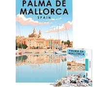Puzzle per adulti da 1000 pezzi Palma di Maiorca Spagna Sfida per l'intelligenza giocattolo avvincente divertente antistress regalo per donne e uomini (dimensioni 38x26cm)