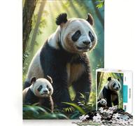 Puzzle per adulti da 1000 pezzi Panda che esplorano la giungla gioco educativo livello di difficoltà difficile compleanno e Natale 50x75cm