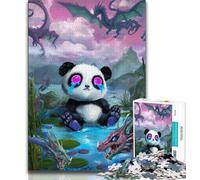 Puzzle per adulti da 1000 pezzi, Panda magico, aiuta il cervello a esercitare i giocattoli avvincenti per coltivare la pazienza, decorazione perfetta (75x50cm)