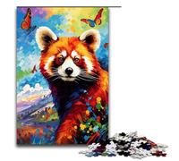 Puzzle per adulti da 1000 pezzi Panda rosso e farfalla di Splatters Un sacco di puzzle colorati e divertenti per tutta la famiglia Ottimo regalo per adolescenti dai 14 anni in su Dimensioni 75x50 cm