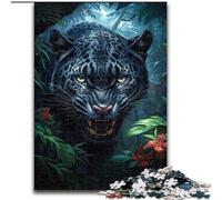 Puzzle per adulti da 1000 pezzi, pantera della giungla, aiuta il cervello a esercitare i giocattoli avvincenti per coltivare la pazienza e migliorare la memoria (dimensioni 26x38cm)