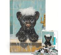 Puzzle per adulti da 1000 pezzi, Pantera Nera, ideale per il bagnetto, gioco interattivo per tutta la famiglia, compleanni e altre occasioni 38x52cm