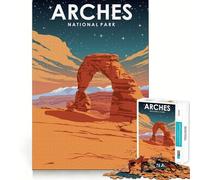 Puzzle per adulti da 1000 pezzi,Parco Nazionale degli Arches,Notte,Giunzioni lisce,Divertente gioco cognitivo,Giocattolo per il tempo libero,Regalo di compleanno,Mentalità