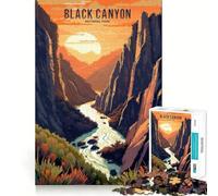Puzzle per adulti da 1000 pezzi,Parco Nazionale del Black Canyon,disegno ritagliato con precisione,giocattolo stimolante per la mente,gioco rilassante,regalo di Natale (38x26cm)