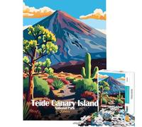 Puzzle per adulti da 1000 pezzi Parco Nazionale del Teide Isole Canarie Spagna Giochi per famiglie giocattoli avvincenti per coltivare la pazienza Ottimo regalo per compleanni (Dimensioni 38x26cm)